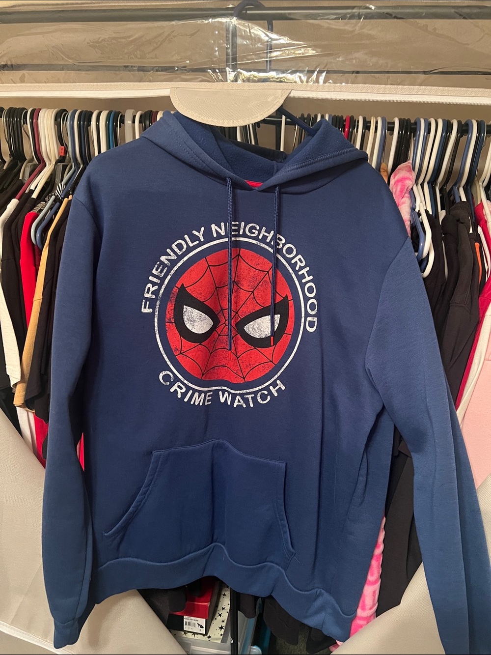Blue SpiderMan Pullover Hoodie - Friendly Neighborhood Design
